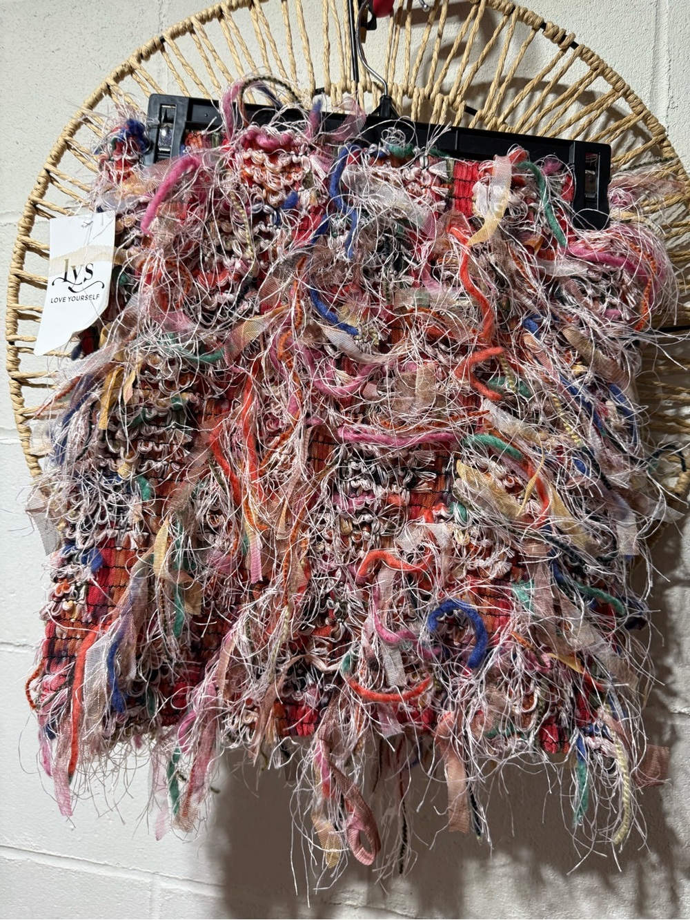 Love Yourself Multicolor Fringe Mini Skirt